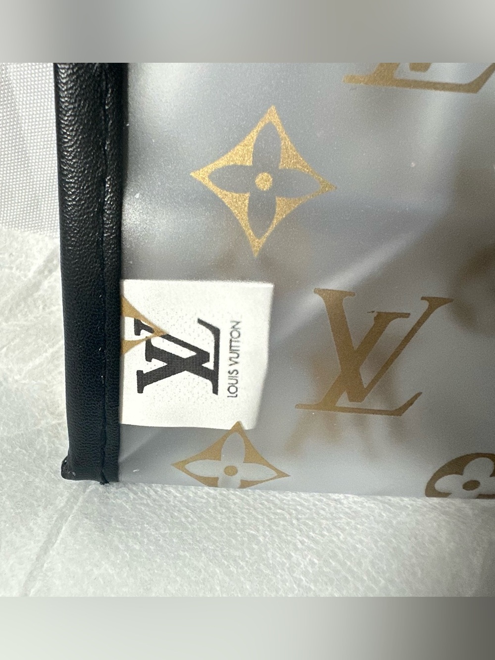 Louis Vuitton Clear Monogram Tote Bag in Gold & Black Novelty Gift NWT - Picture 4 of 8